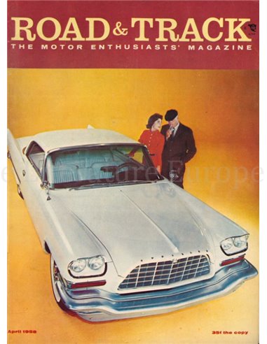 1958 ROAD AND TRACK MAGAZINE APRIL ENGELS