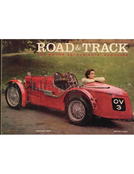 1958 ROAD AND TRACK MAGAZINE JANUAR ENGLISCH