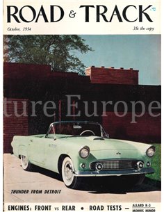 1954 ROAD AND TRACK MAGAZINE OKTOBER ENGLISCH