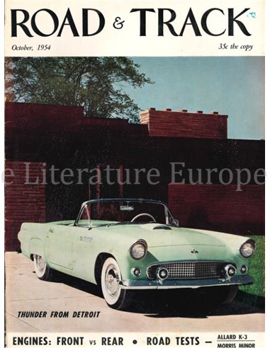 1954 ROAD AND TRACK MAGAZINE OKTOBER ENGLISCH