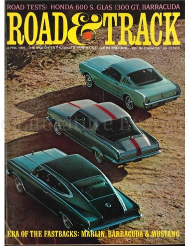1965 ROAD AND TRACK MAGAZINE APRIL ENGLISH