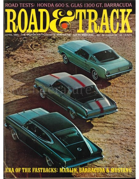 1965 ROAD AND TRACK MAGAZINE APRIL ENGELS