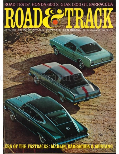 1965 ROAD AND TRACK MAGAZINE APRIL ENGLISCH