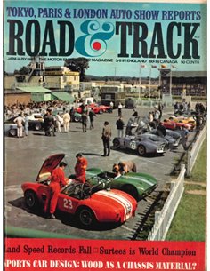 1965 ROAD AND TRACK MAGAZINE JANUAR ENGLISCH