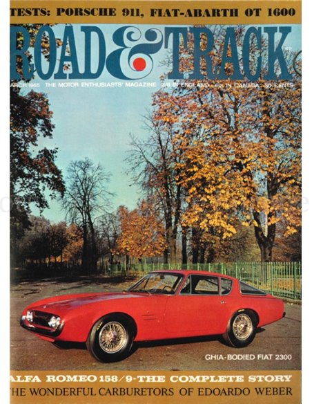 1965 ROAD AND TRACK MAGAZINE MARCH ENGLISH