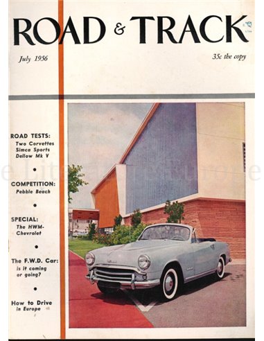 1956 ROAD AND TRACK MAGAZINE JULY ENGLISCH