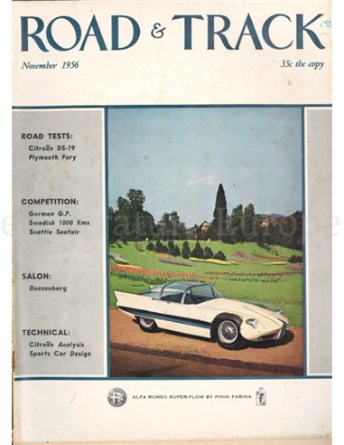 1956 ROAD AND TRACK MAGAZINE NOVEMBER ENGLISH