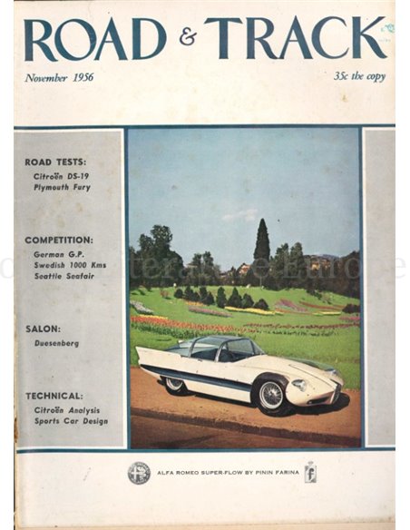 1956 ROAD AND TRACK MAGAZINE NOVEMBER ENGLISCH