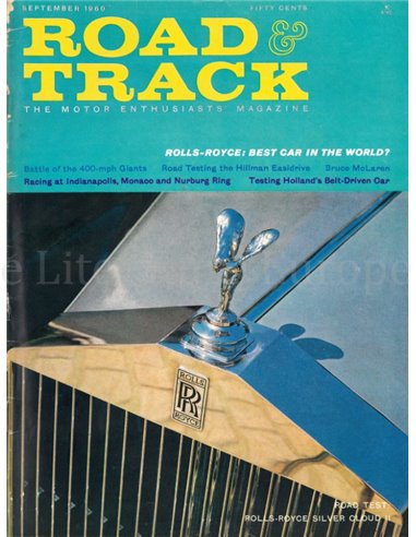 1960 ROAD AND TRACK MAGAZINE SEPTEMBER ENGELS