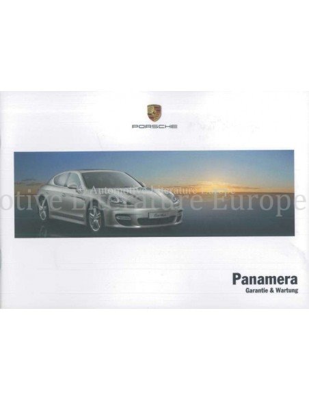 2010 PORSCHE PANAMERA WARRANTY & MAINTENANCE GERMAN