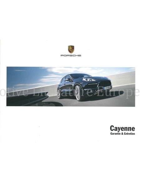 2012 PORSCHE CAYENNE GARANTIE & WARTUNG FRANZÖISISCH