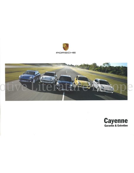 2011 PORSCHE CAYENNE GARANTIE & ONDERHOUD FRANS