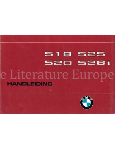 1979 BMW 5ER BETRIEBSANLEITUNG NIEDERLÄNDISCH