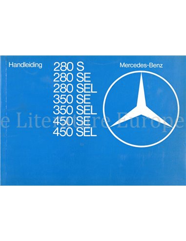 1977 MERCEDES BENZ S KLASSE BETRIEBSANLEITUNG ENGLISCH