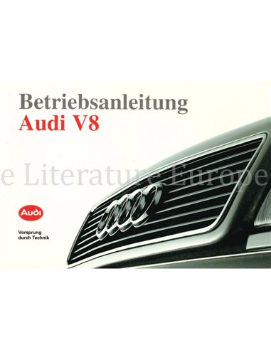 1991 AUDI V8 INSTRUCTIEBOEKJE DUITS