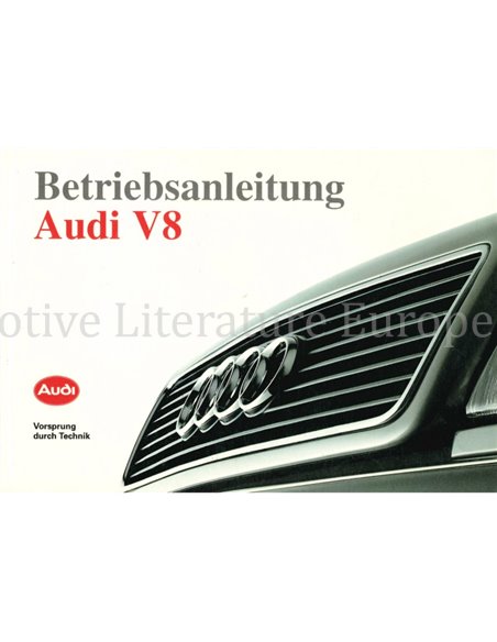 1991 AUDI V8 OWNERS MANUAL GERMAN