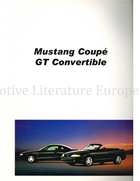 1995 FORD MUSTANG PROSPEKT NIEDERLÄNDISCH