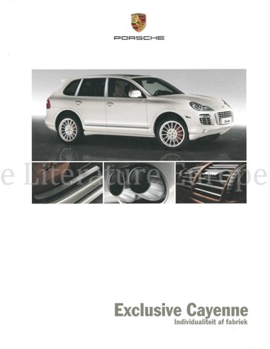2008 PORSCHE CAYENNE EXCLUSIVE HARDCOVER PROSPEKT NIEDERLANDISCH