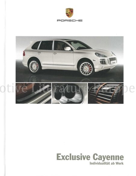 2008 PORSCHE EXCLUSIVE CAYENNE HARDBACK BROCHURE GERMAN