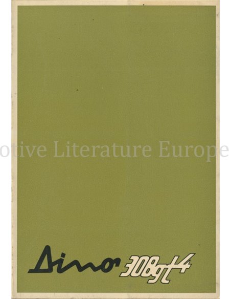 1974 FERRARI DINO 308 GT4 BETRIEBSANLEITUNG 91/74