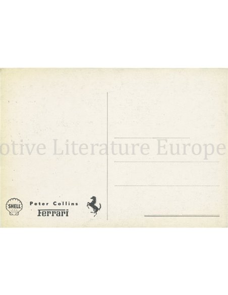 1958 FERRARI PETER COLLINS POSTKARTE