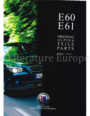 2008 BMW ALPINA B5 B5S ZUBEHOR PROSPEKT DEUTSCH