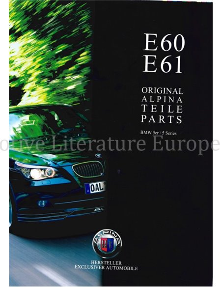 2008 BMW ALPINA B5 B5S ZUBEHOR PROSPEKT DEUTSCH