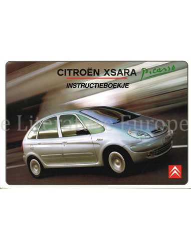 2001 CITROEN XSARA PICASSO INSTRUCTIEBOEKJE NEDERLANDS