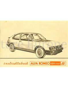 1981 ALFA ROMEO ALFASUD TI BETRIEBSANLEITUNG NIEDERLÄNDISCH