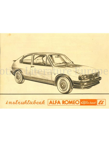 1981 ALFA ROMEO ALFASUD TI OWNERS MANUAL DUTCH