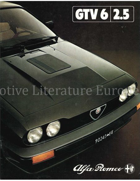 1982 ALFA ROMEO GTV6 2.5 BROCHURE DUTCH
