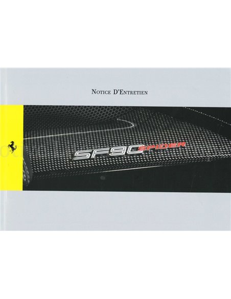 2021 FERRARI SF90 SPIDER OWNERS MANUAL FRENCH