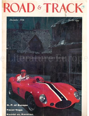 1956 ROAD AND TRACK MAGAZINE DEZEMBER ENGLISCH