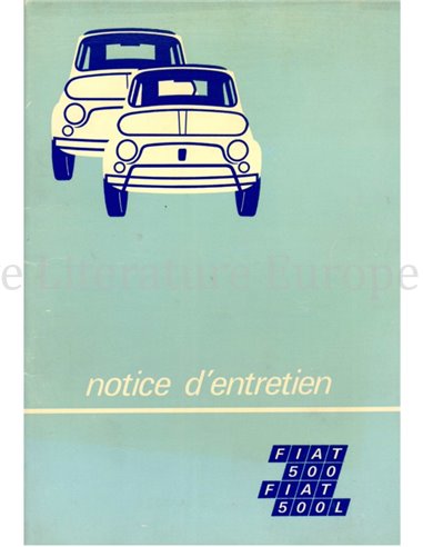 1972 FIAT 500 L INSTRUCTIEBOEKJE FRANS