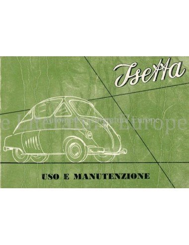1953 ISO ISETTA BETRIEBSANLEITUNG ITALIENISCH