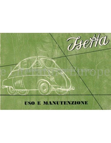 1953 ISO ISETTA INSTRUCTIEBOEKJE ITALIAANS