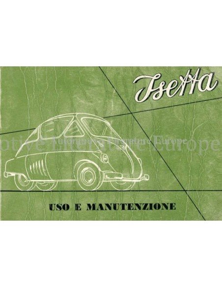 1953 ISO ISETTA INSTRUCTIEBOEKJE ITALIAANS