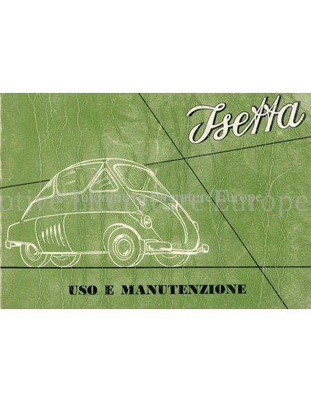 1953 ISO ISETTA OWNERS MANUAL ITALIAN