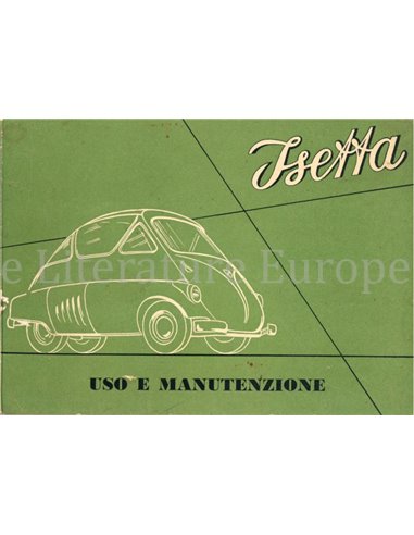 1953 ISO ISETTA INSTRUCTIEBOEKJE ITALIAANS