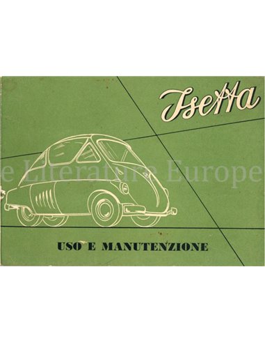 1953 ISO ISETTA OWNERS MANUAL ITALIAN