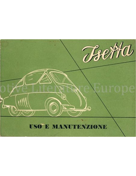 1953 ISO ISETTA INSTRUCTIEBOEKJE ITALIAANS