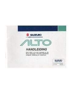 1995 SUZUKI ALTO INSTRUCTIEBOEKJE NEDERLANDS