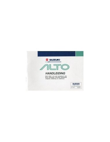 1995 SUZUKI ALTO INSTRUCTIEBOEKJE NEDERLANDS