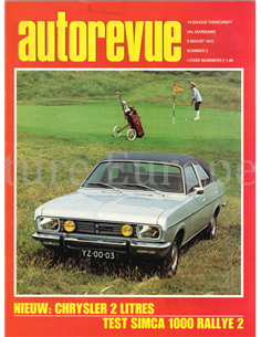 1973 AUTO REVUE MAGAZINE 5 DUTCH
