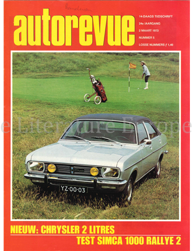 1973 AUTO REVUE MAGAZINE 4 Niederländisch