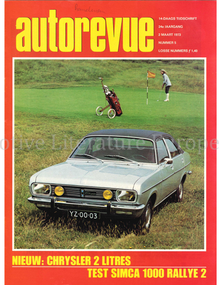 1973 AUTO REVUE MAGAZINE 4 Niederländisch