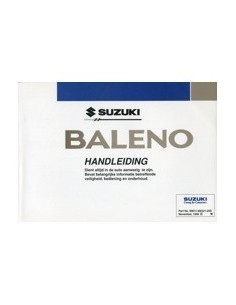 1995 SUZUKI BALENO INSTRUCTIEBOEKJE NEDERLANDS