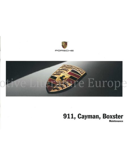 2014 PORSCHE 911 CAYMAN BOXSTER GARANTIE & WARTUNG ENGLISCH