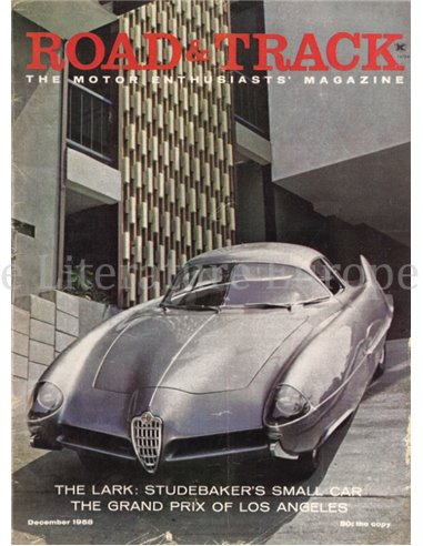 1958 ROAD AND TRACK MAGAZINE DEZEMBER ENGLISCH