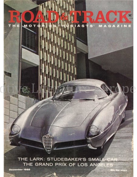 1958 ROAD AND TRACK MAGAZINE DEZEMBER ENGLISCH